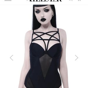 Killstar one piece bathing suit size Small